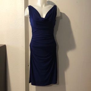 LAUREN by Ralph Lauren blue form fit dress size 2